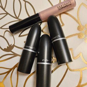 MAC Mini Matte Lipstick & Glass - 4 pc Bundle!